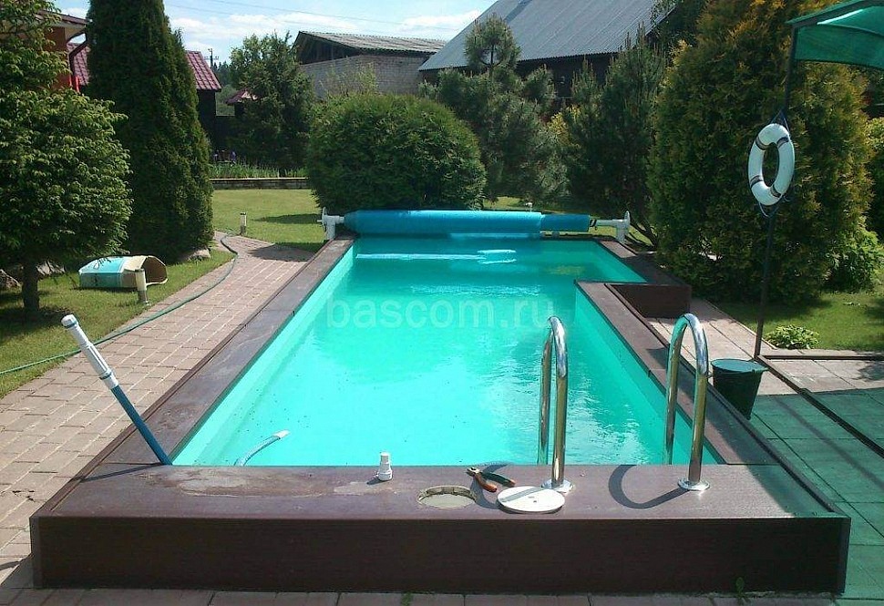 Бассейн из бетона (7,7х2,9 х1,8м.) отделка пленка ПВХ