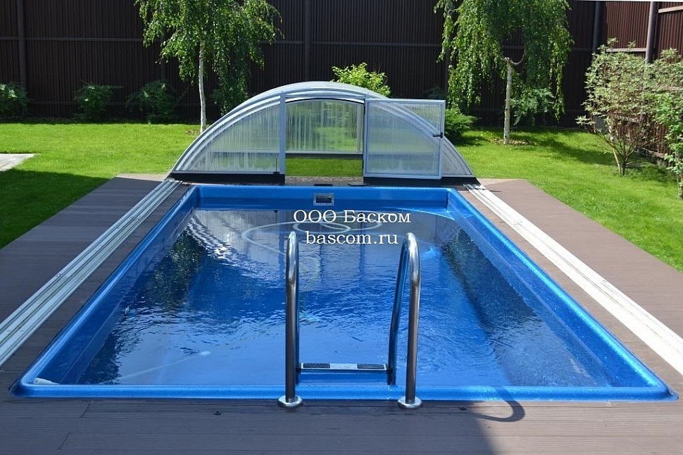 БАССЕЙН КОМПОЗИТНЫЙ 6,12Х3Х1,68 М. КОРСИКА И ПАВИЛЬОН ЭКОНОМИК